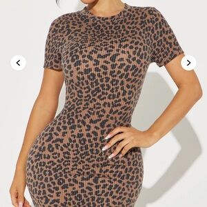 Fashion Nova Leopard Print Maxi Dress